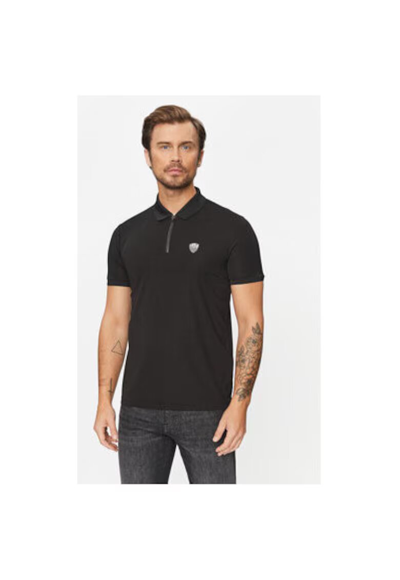 EA7 Tricou barbati - Emporio Armani 303083328 - Viscoza/Poliamida - Negru - Negru