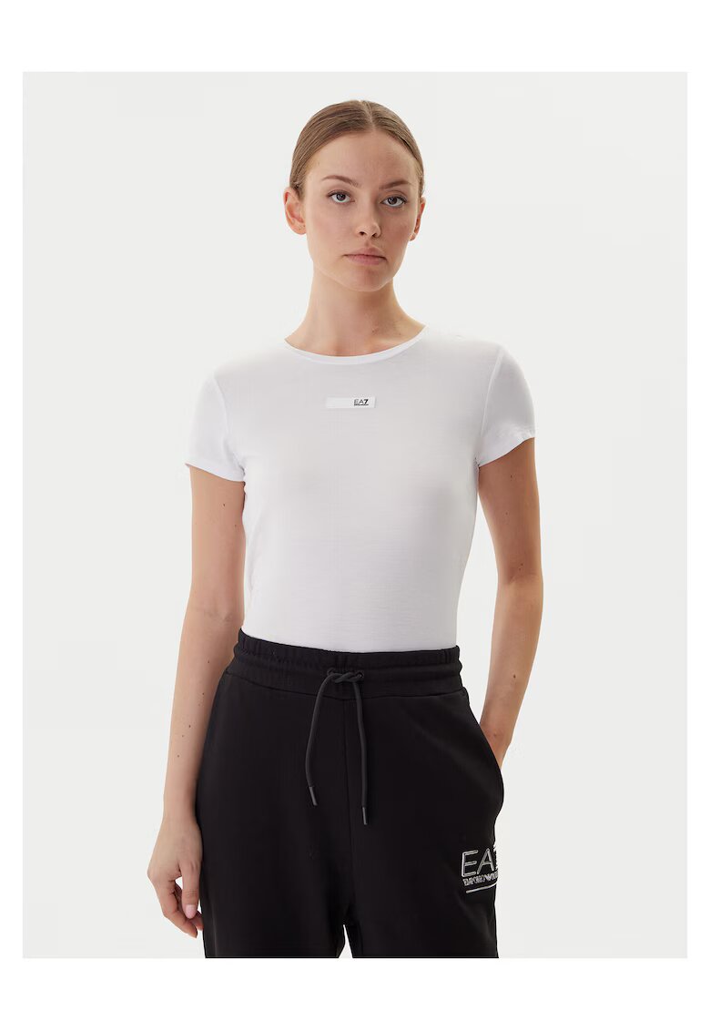 EA7 Tricou dama alb