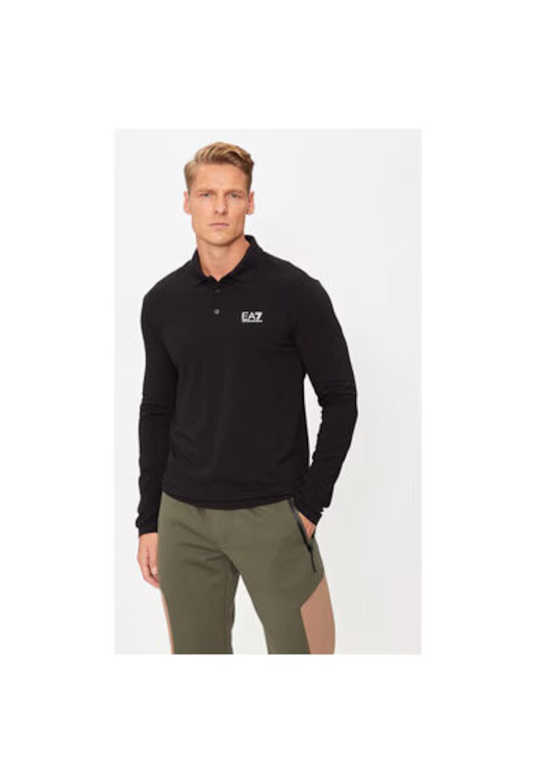 EA7 Tricou Polo barbati Emporio Armani - 8NPF15 PJVQZ - Bumbac/Elastan - 3XL INTL - Negru