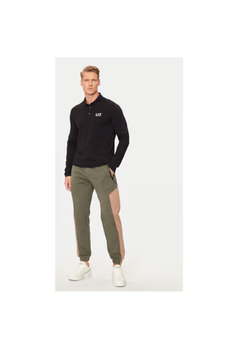 EA7 Tricou polo barbati Emporio Armani - 8NPF15 PJVQZ - Bumbac - XL INTL - Negru
