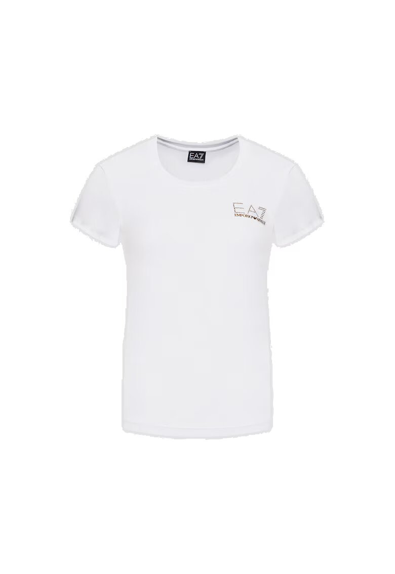 EA7 Tricou slim-fit din amestec de modal - Alb