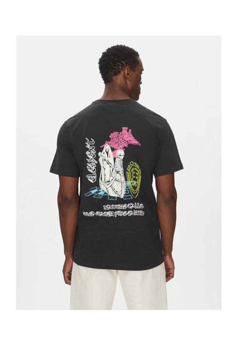 Element Tricou barbat - negru - bumbac