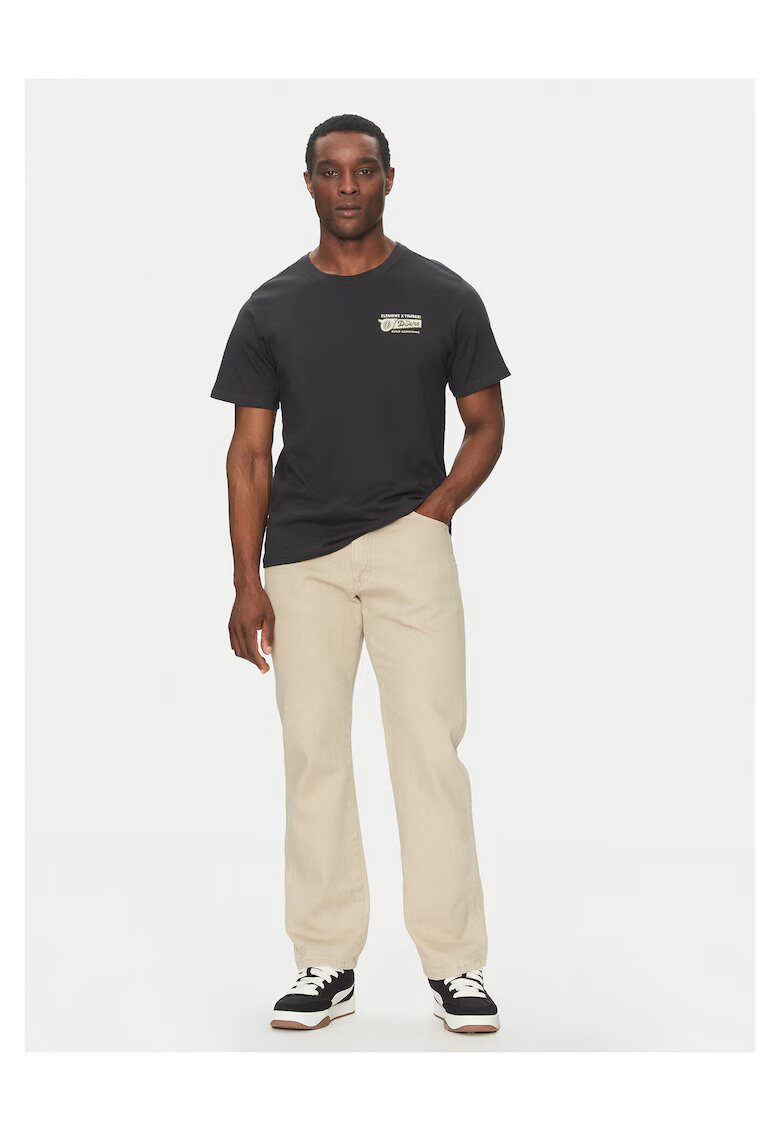 Element Tricou barbati negru - bumbac