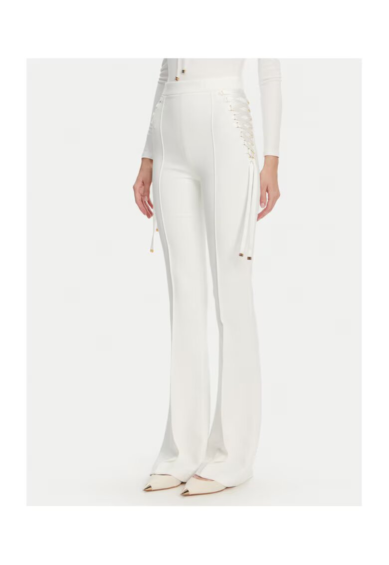 Elisabetta Franchi Pantaloni eleganti pentru dama alb
