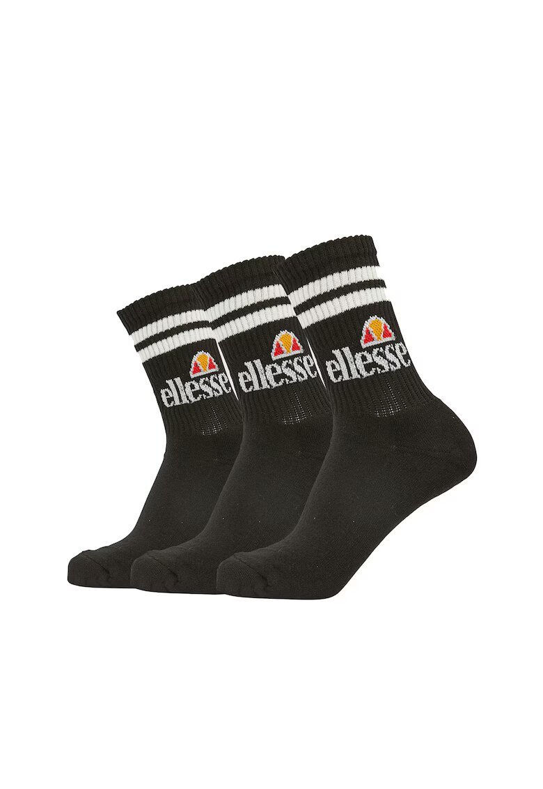 ELLESSE Set de sosete lungi unisex - 3 perechi - Negru