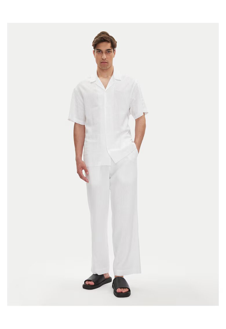 Emporio Armani Camasa barbati alb - bumbac