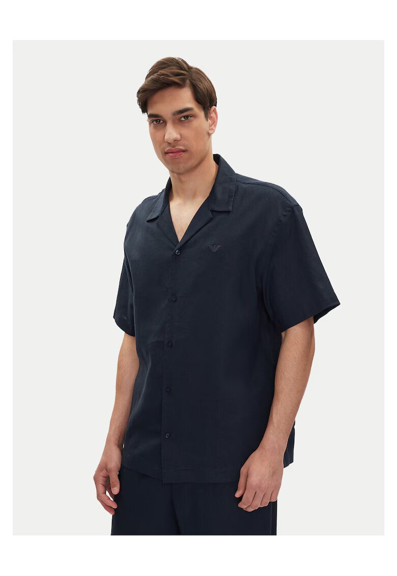 Emporio Armani Camasa barbati bleumarin - bumbac