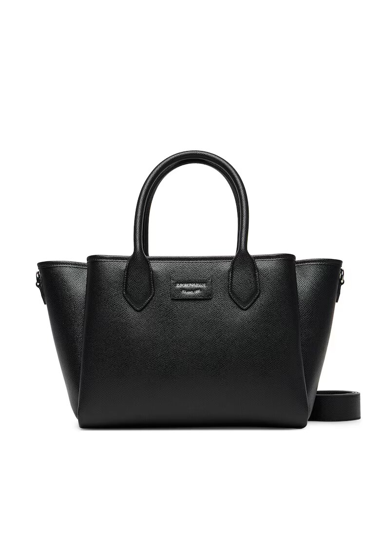 Emporio Armani Geanta dama model Nero/Taupe - dimensiuni 30x45cm