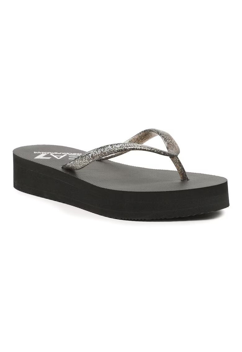 Emporio Armani Papuci flip-flop dama - 302746255 - Textil - Argintiu - Argintiu