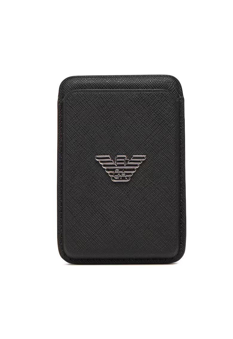 Emporio Armani Portofel barbati - etui pentru carduri - piele ecologica - negru