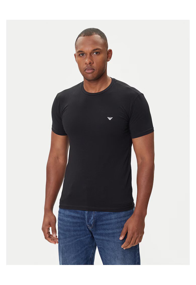 Emporio Armani Underwear Tricou barbati - negru - din bumbac