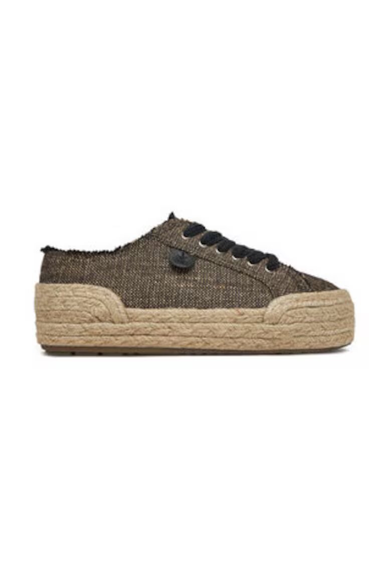 Emu Australia Espadrile dama - material textil - negru/bej