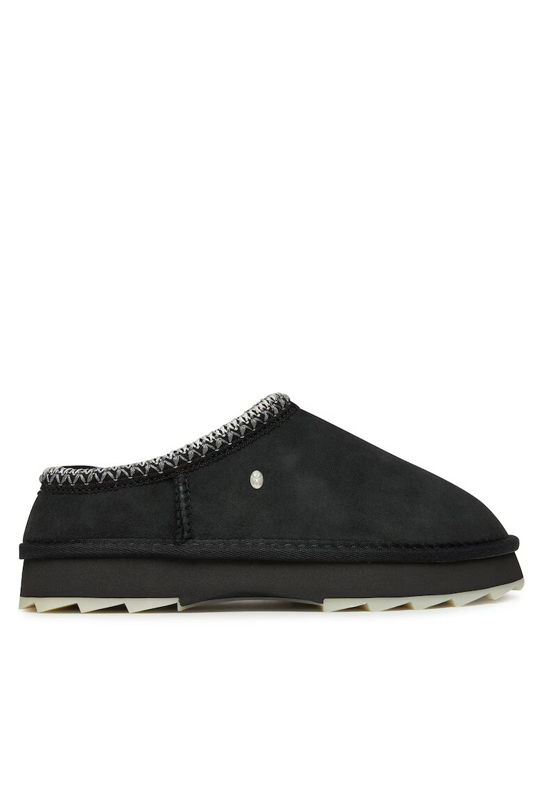 Emu Australia Ghete dama - Blak Black Sharky Scuff - piele naturala - negru
