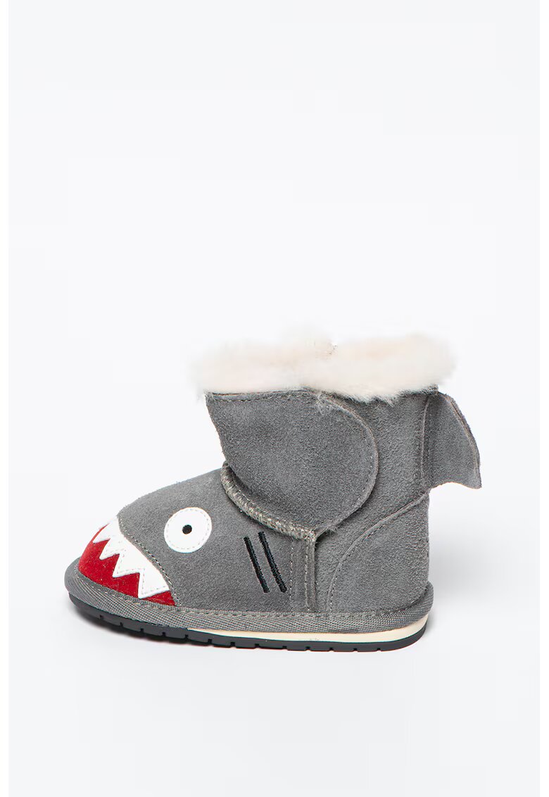 EMU Ghete de iarna din piele intoarsa cu captuseala de lana si fara inchidere Shark Walker