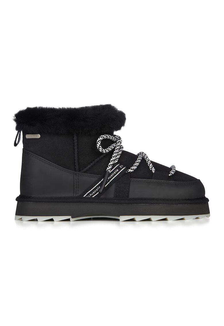 EMU Ghete de piele intoarsa fara inchidere impermeabile Blurred Micro - Negru