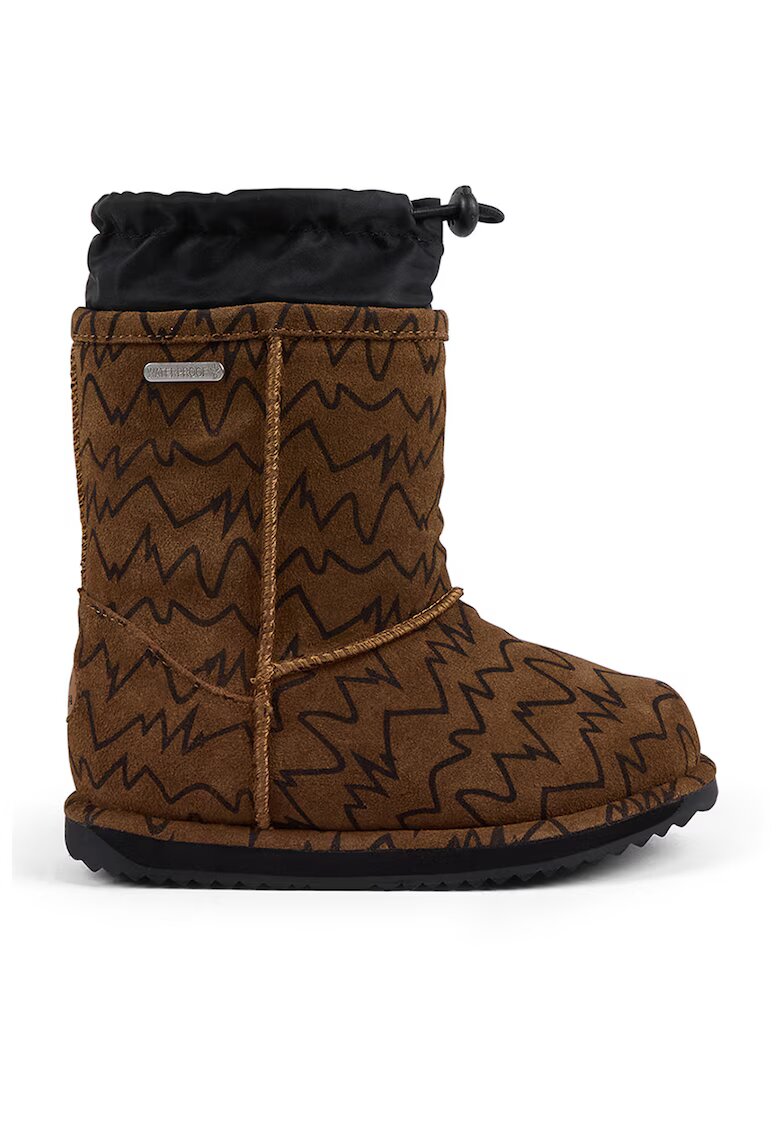 EMU Ghete slip-on impermeabile cu model - Maro inchis