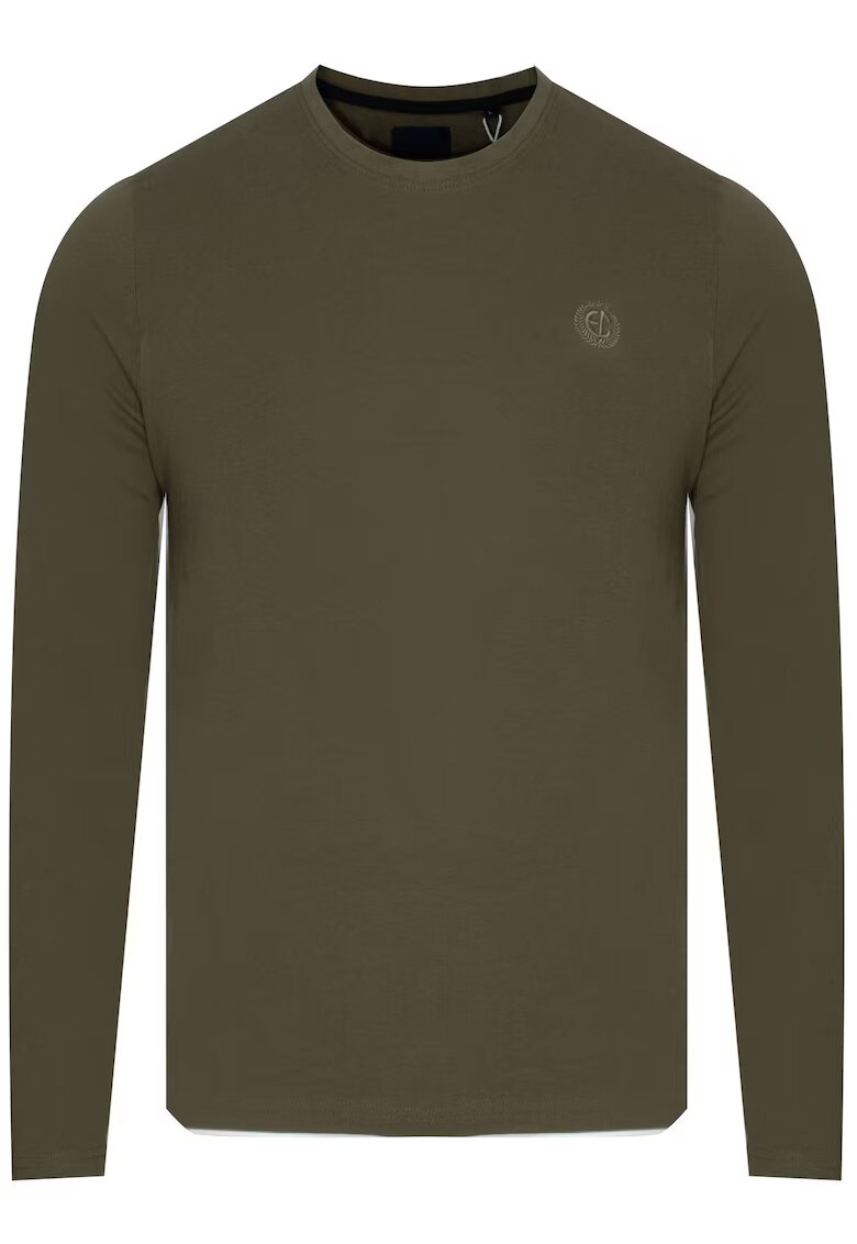 ENRICO COVERI Bluza barbati - kaki - 100% bumbac - croiala simpla