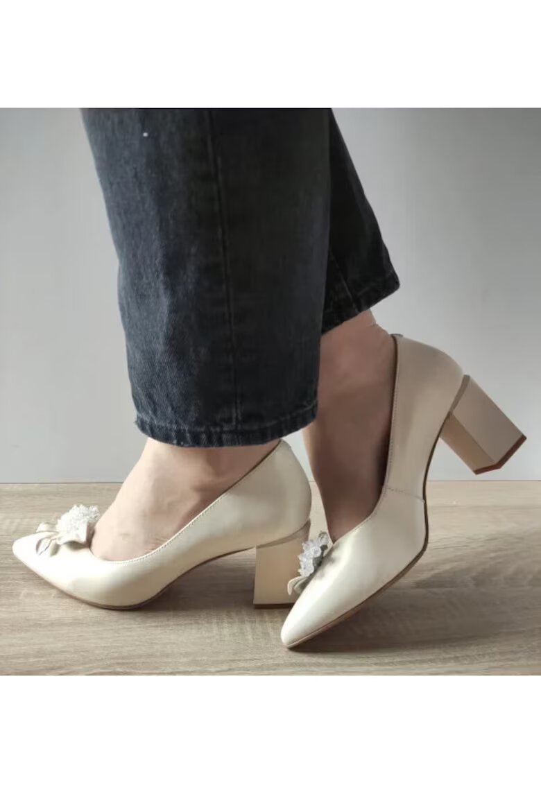 Epica Pantofi Eleganti Dama 60063A 52-N Crem (Apricot Pearl) - Crem - Crem