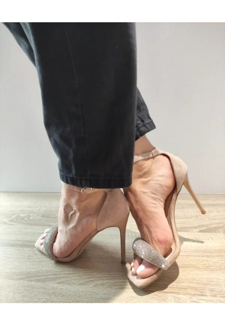 Epica Sandale Elegante Dama 360003B 03-I Bej Nude Velur - Bej - Bej