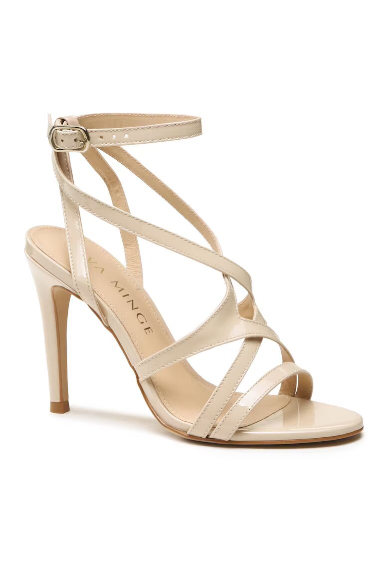 Eva Minge Sandale dama - 302006038 - Piele naturala - Piele lacuita - Bej - Bej