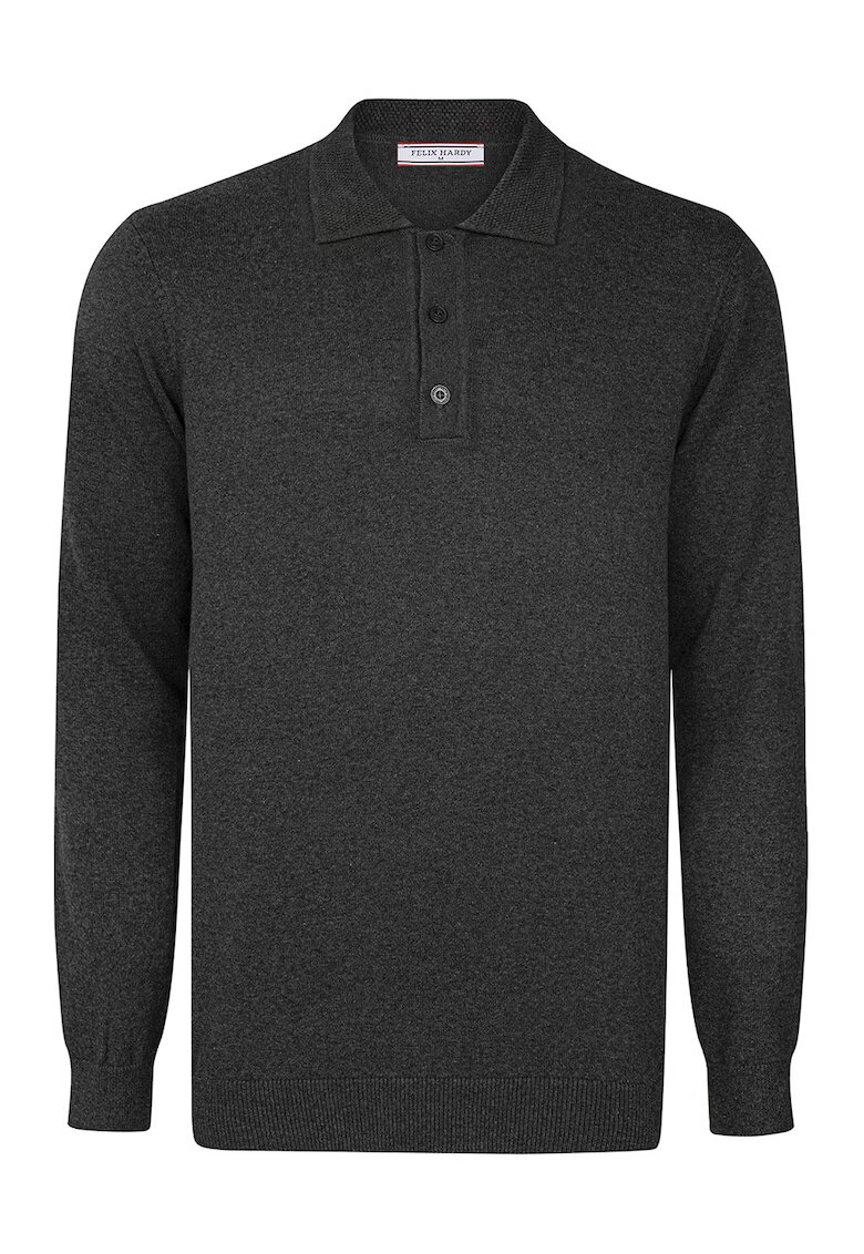 Felix Hardy Bluza polo slim fit - Gri antracit