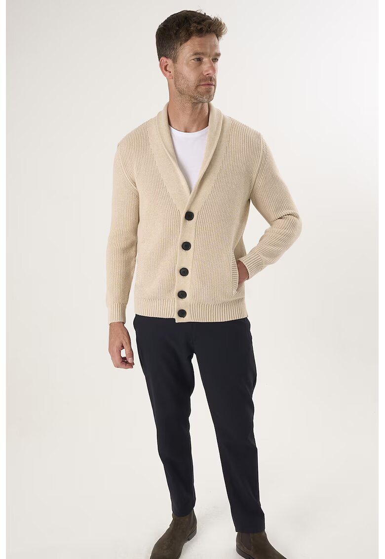 Felix Hardy Cardigan cu decolteu in V si buzunare laterale - Bej