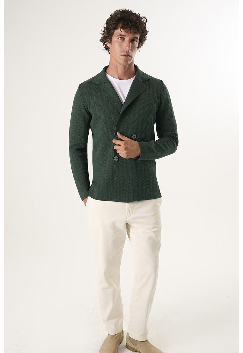 Felix Hardy Cardigan din bumbac cu nasturi - Verde aquamarin
