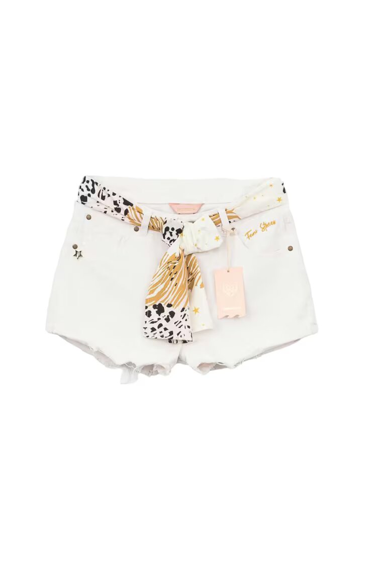 FEMI STORIES Pantaloni scurti bumbac - alb -