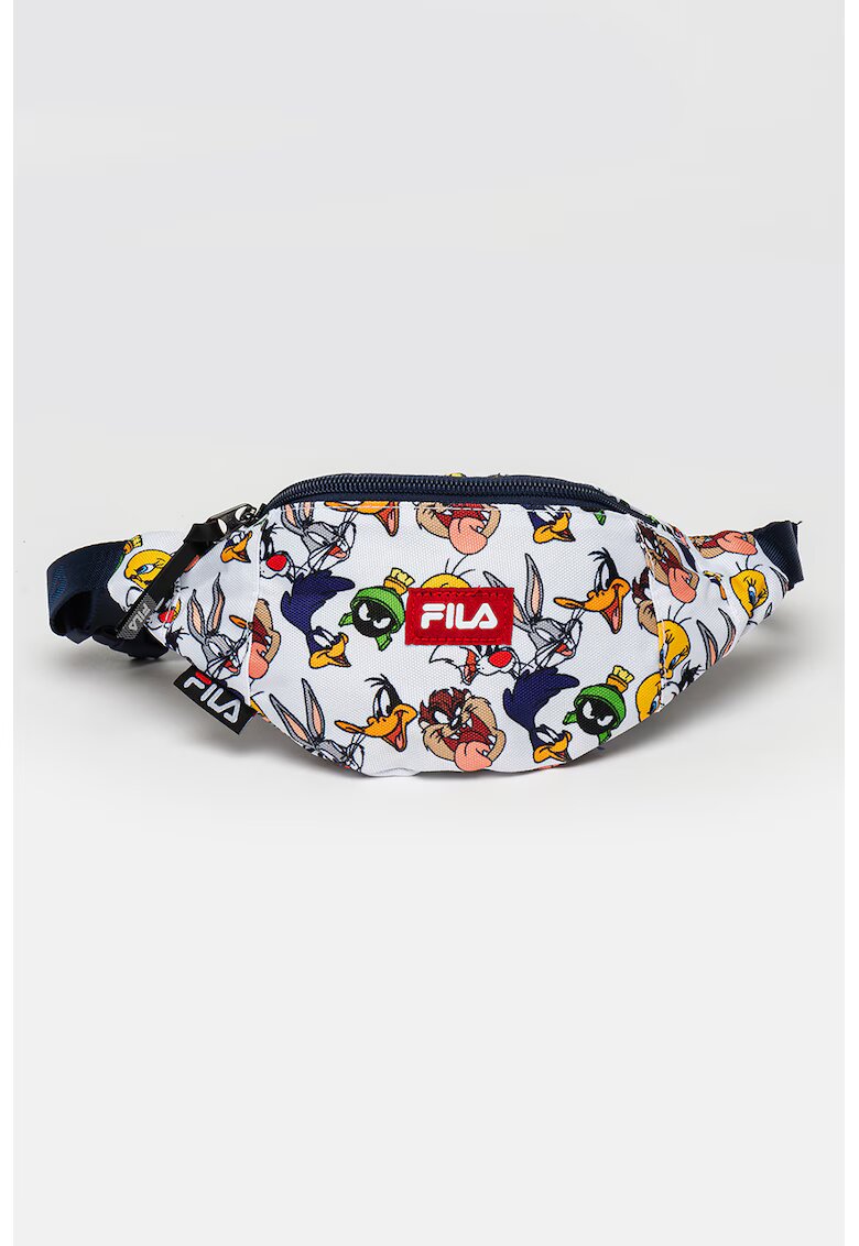 FILA Borseta cu imprimeu Thies Warner Bros - Alb/Galben/Albastru indigo