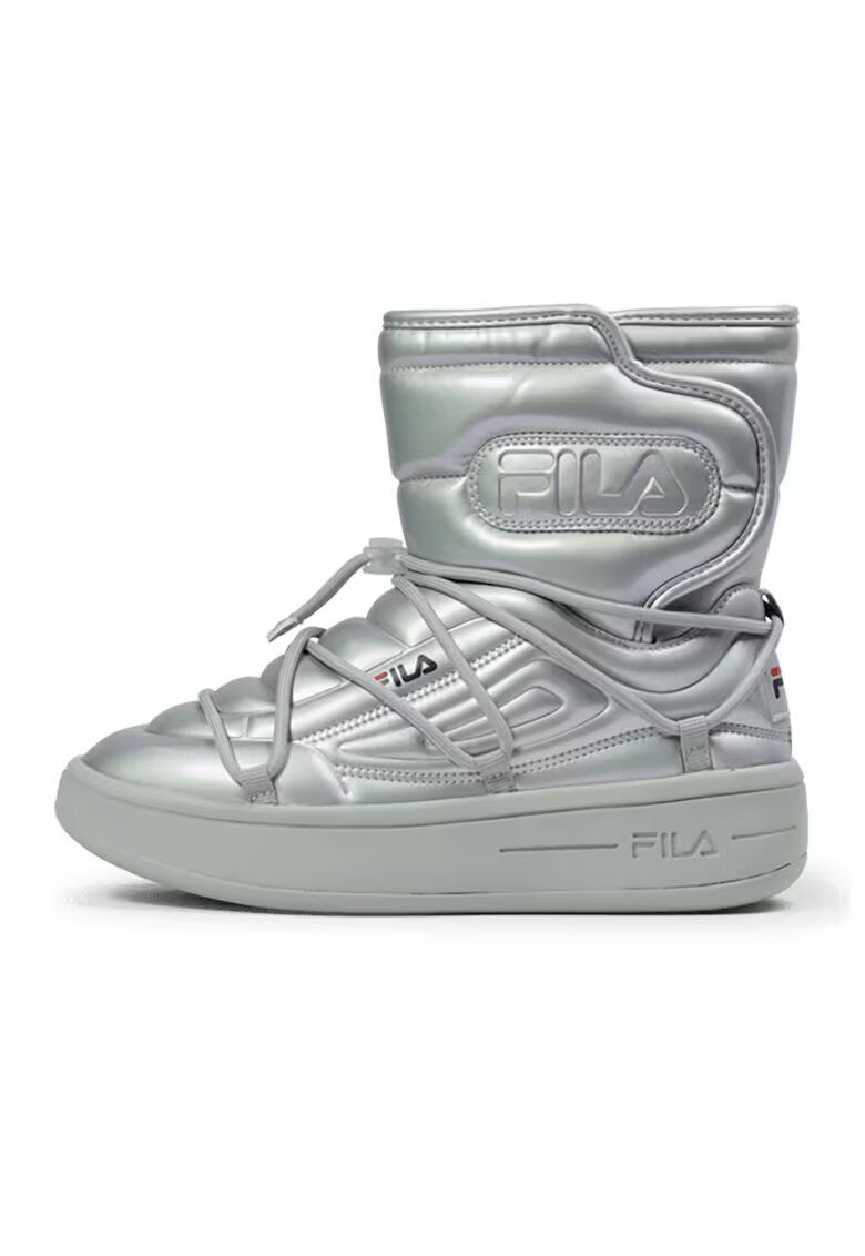 FILA Ghete flatform cu logo - Argintiu