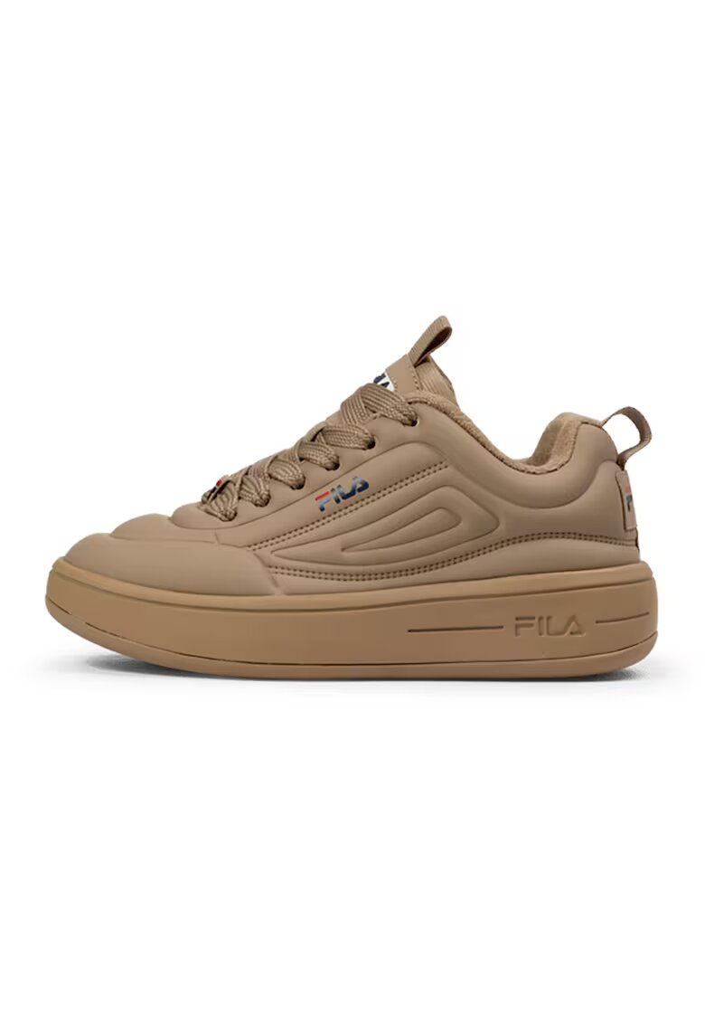 FILA Pantofi sport flatform din piele ecologica cu logo Superbubble - Caramel