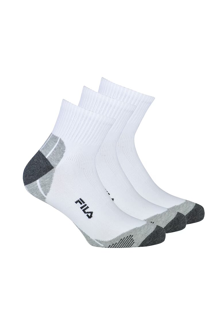 FILA Set de sosete scurte unisex - 3 perechi - Alb