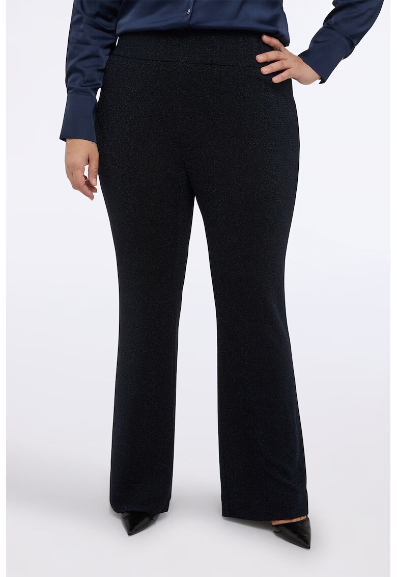 Fiorella Rubino Pantaloni evazati cu insertii cu aspect stralucitor - Albastru ultramarin