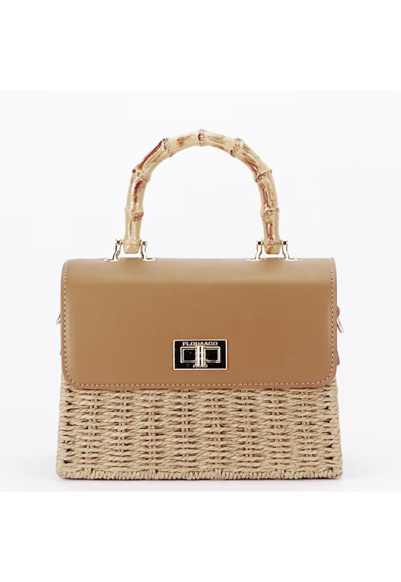 Flora&Co Paris Geanta crossbody cu bareta ajustabila C1077 15 17651 - Maro deschis