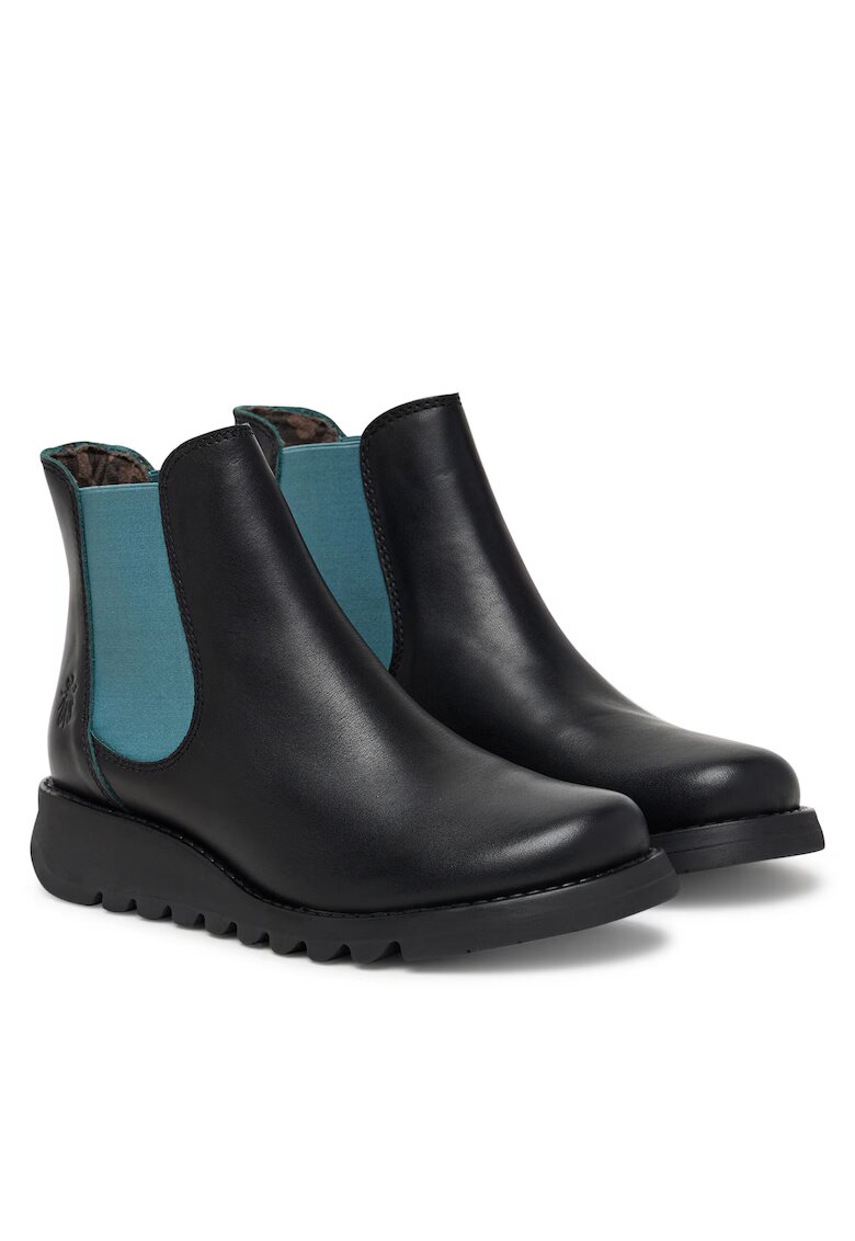 Fly London Botine dama P143195112 - Piele naturala - Negru/Verde