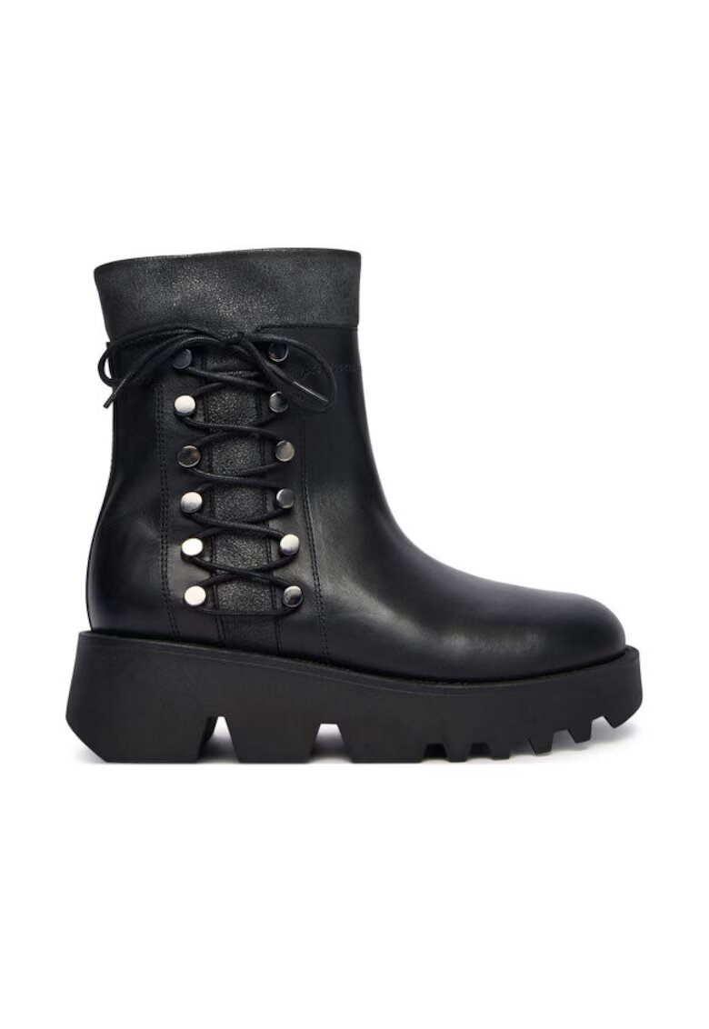 Fly London Botine dama P145313000 - Piele naturala - Negru