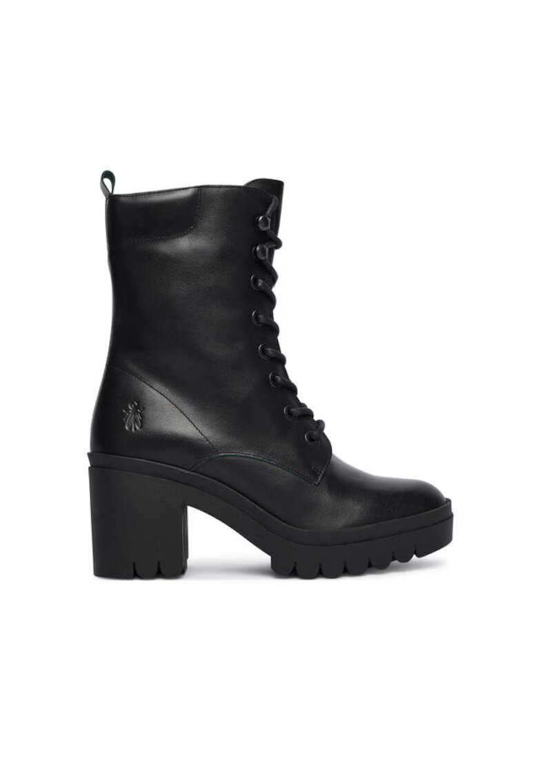 Fly London Botine din piele naturala - Negru