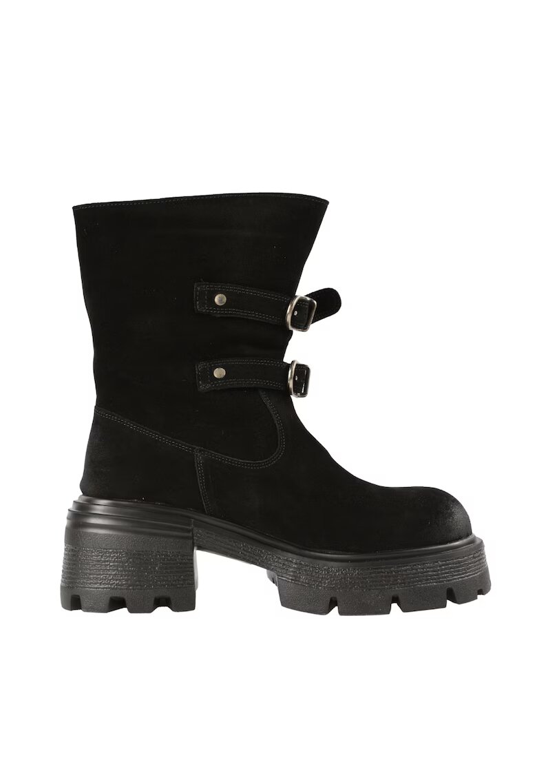 FORMAZIONE Bocanci casual - dama - D28-7F negru - piele intoarsa - Negru