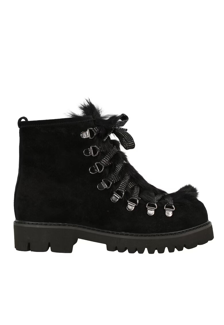 FORMAZIONE Ghete casual - dama - 68-556-22 negru - piele intoarsa - Negru
