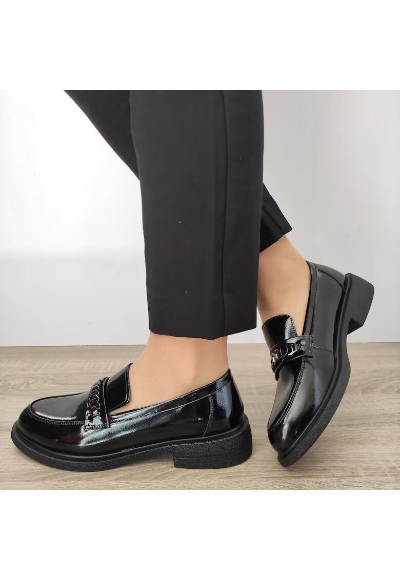 FORMAZIONE Pantofi Casual Dama 30025L Negri Lac - Negru Lac - Negru