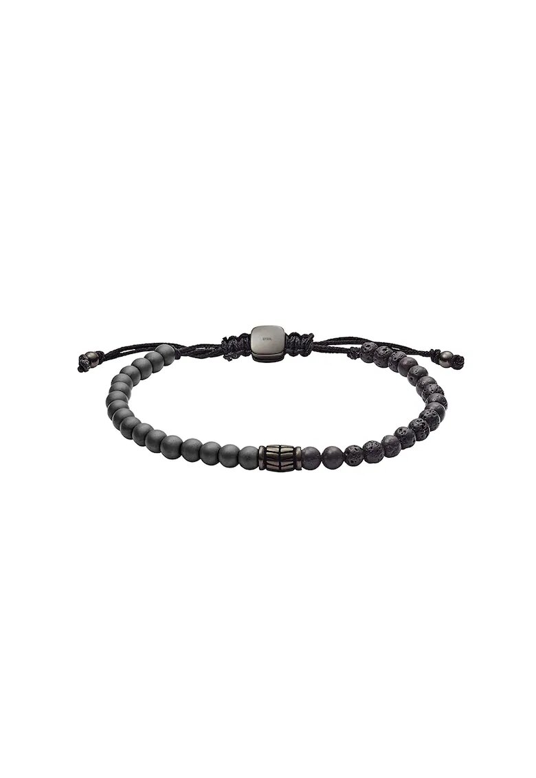 Fossil Bratara cu hematit si black lava - Negru