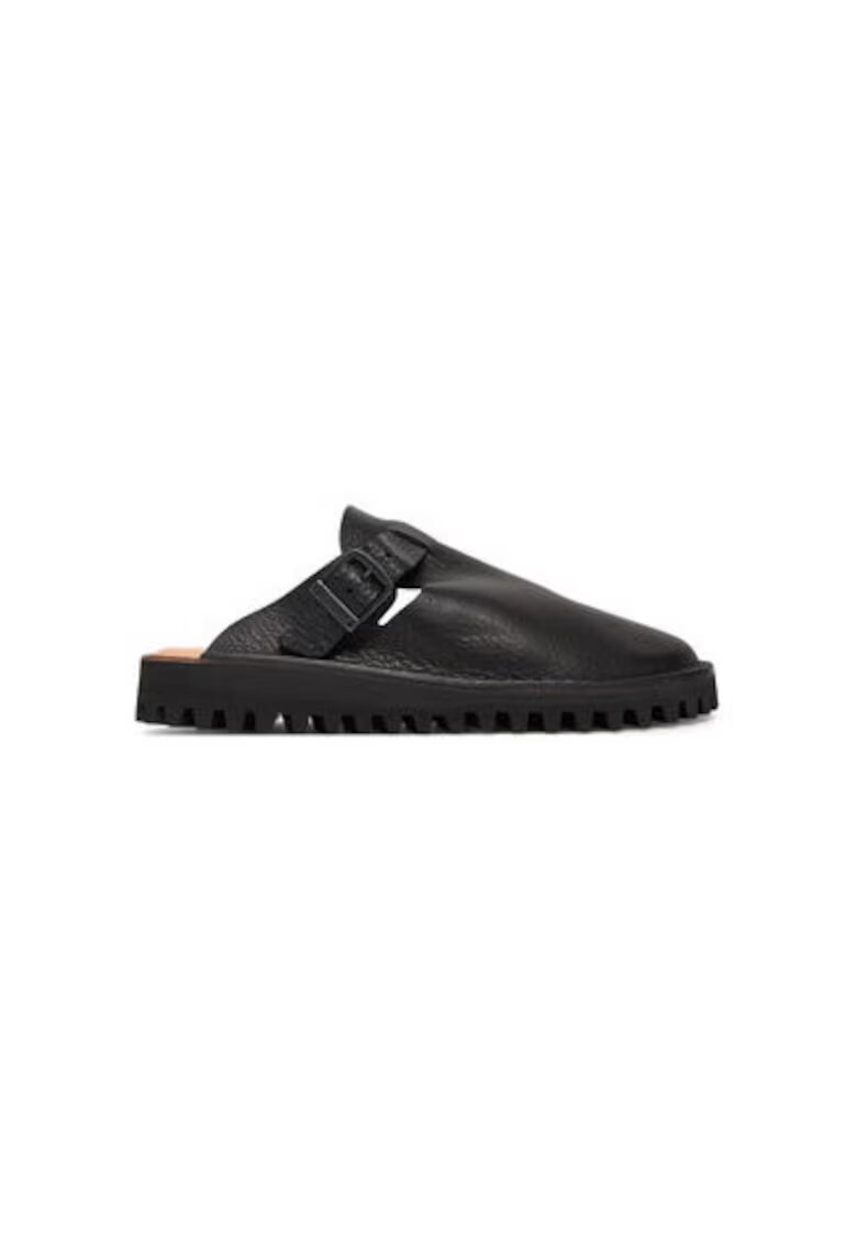 Fracap Slapi unisex S100 - Piele naturala - Negru - Negru