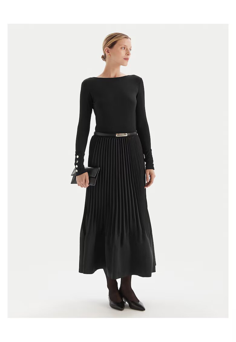 Fracomina Rochie tricotata de dama negru - fabricata din material de calitate