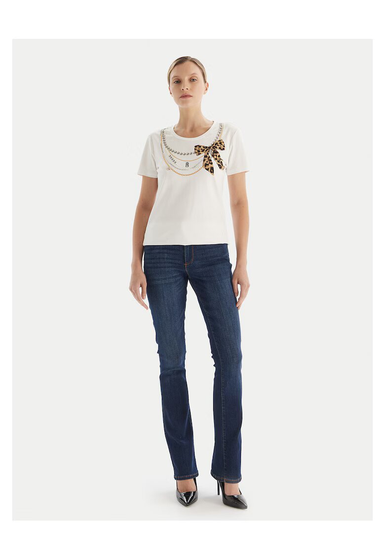 Fracomina Tricou dama alb - din bumbac