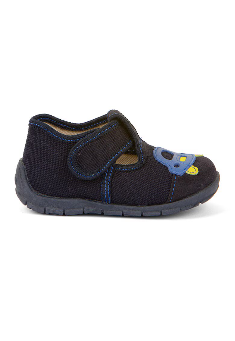 Froddo Pantofi cu inchidere velcro - garnituri din lana si brant detasabil - Bleumarin