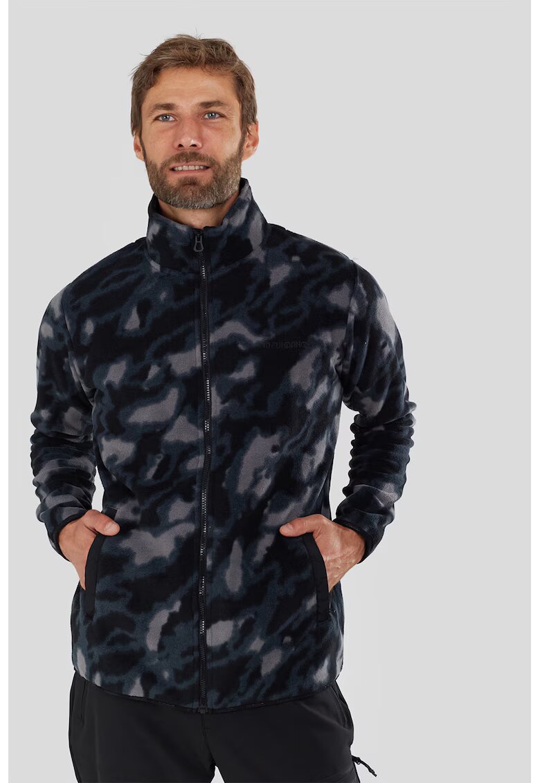 Fundango Bluza cu fermoar pentru trekking Nestor II - Gri deschis/Albastru prafuit/Bleumarin