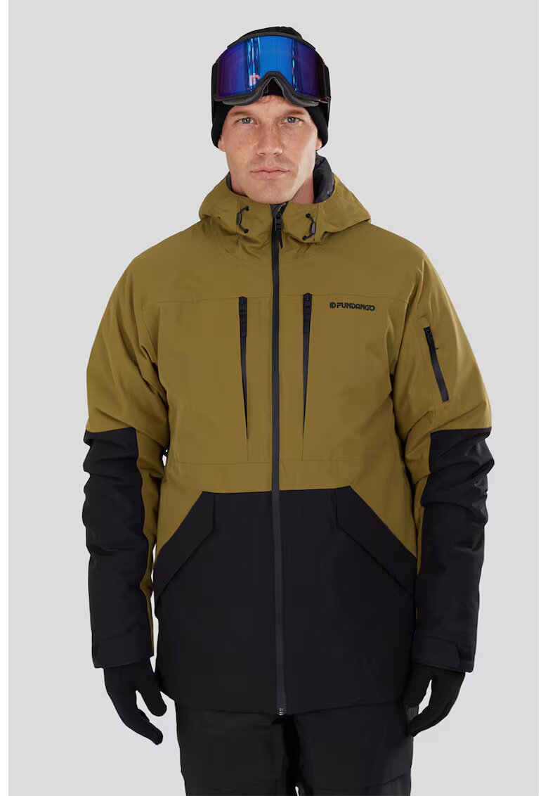 Fundango Geaca cu aspect contrastant - pentru schi Baily Allmountain - Negru stins/Verde fistic