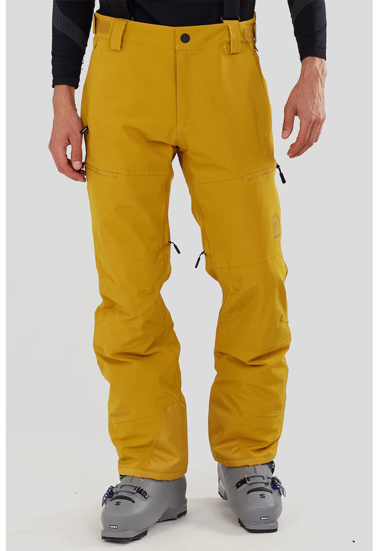 Fundango Pantaloni cu bretele pentru ski Teak - Galben sofran