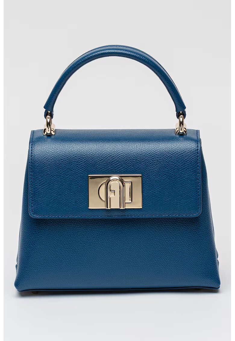 Furla Geanta din piele cu maner si bareta suplimentara 1927 - Albastru royal/Albastru