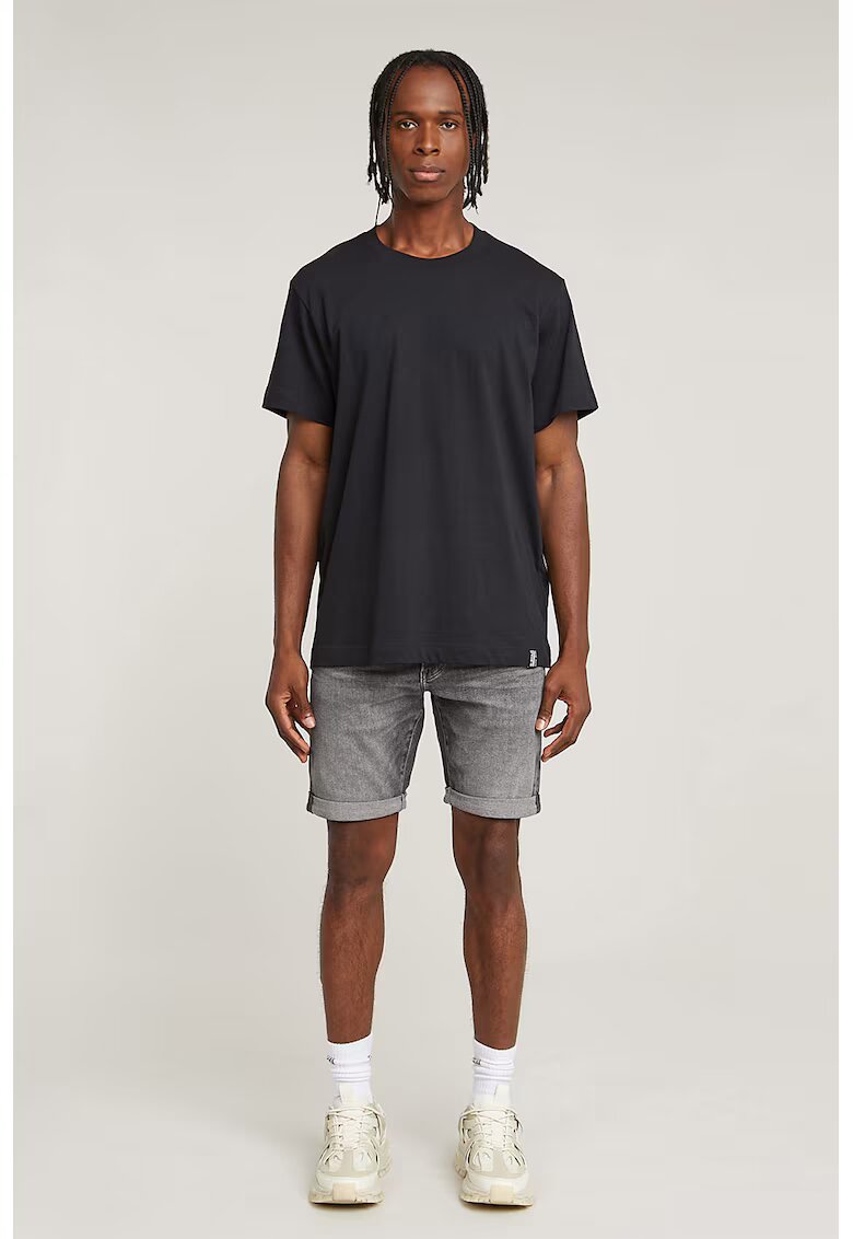 G-Star Blugi scurti slim fit 3301 - Gri deschis